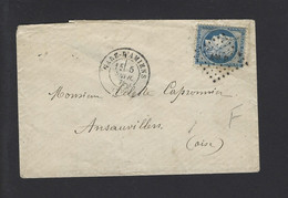 LETTRE N°60 De GARE D' AMIENS Losange AM P - 1849-1876: Klassieke Periode