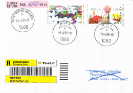 Austria Registered FDC 2009 ATM Flowers (both Types) Marked Phila-Shop 1089 (T21-56) - ATM - Frama (viñetas)
