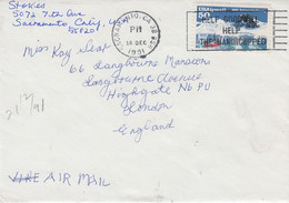 USA 1991 Antarctic Treaty 1v On Cover Ca Sacramento 16 DEC 1991 (58023) - Trattato Antartico