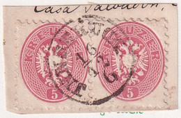 MiNr. 32 Österreich 1863/1864. Freimarken: Doppeladler - Ausschnitt Mit Paar - Vollstempel INNSBRUCK - Gebraucht