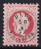 MiNr. 37 Österreich 1867 1. Juni/1. Sept. Freimarken: Kaiser Franz Joseph - Zwergstempel Vollstempel HULK B. UNTER OSTRA - Gebraucht