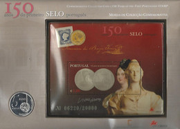 PORTUGAL - 150 Years Of The First Portuguese Stamp With Coin - Verzamelingen