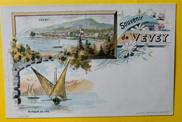 17863 - Souvenir De Vevey Barque Du Léman Litho - VD Waadt