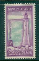 New Zealand 1947-64 Insurance, Lighthouse 3d MLH - Unused Stamps