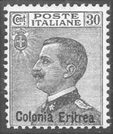 ERITREA 1925 SOP.TI 30 C ** MNH CENTRATO - Erythrée