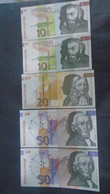 SLOVENIA , P 11 12 13 14 /   10 + 20 + 50 +100 Tolar , 1992 , UNC + EF , 6 Notes - Slovénie