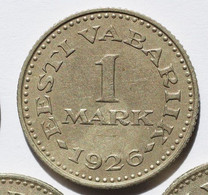 ESTLAND Estonia 1 Mark 1926 Coin Münze - Estonia