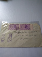 Taiwan.1957 Cover To Argentina.pair Of Yv 231 Badén Powel Boy Scout On Letter To Argentina.reg Post E 7 Conmems 1 Or 2 . - Cartas & Documentos