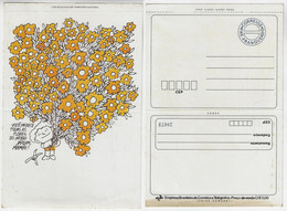 Brazil 1976 Postal Stationery Mother's Day with Large Bouquet Of Flowers Unused - Día De La Madre