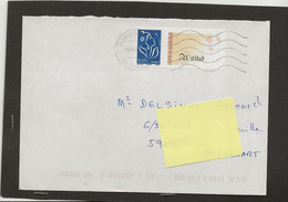 LETTRE LAMOUCHE 0.55 BLEU - Storia Postale