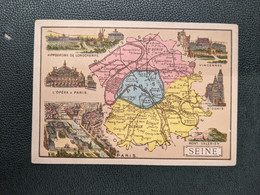 CARTE ILE DE FRANCE LONGCHAMPS OPERA VINCENNES MONT VALERIEN - Ile-de-France