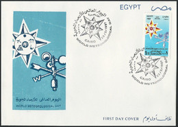 EGYPT 1997 World METEOROLOGICAL DAY FIRST DAY COVER FDC - ONE POUND STAMP Airmail Franked - Brieven En Documenten