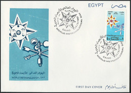 EGYPT 1997 World METEOROLOGICAL DAY FIRST DAY COVER FDC - ONE POUND STAMP Airmail Franked - Covers & Documents