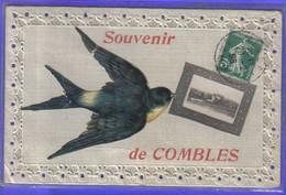 Carte Postale Fantaisie Dentelle  80. Combles  Hirondelle   Très  Beau Plan - Combles