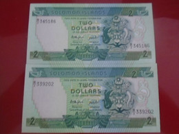 SOLOMON , P 13 + 19,  2 + 5 Dollars , ND 1986 1997  ,  UNC Neuf,  3 Notes - Isola Salomon