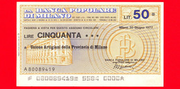 MINIASSEGNI - BANCA POPOLARE DI MILANO - L. 50 - Nuovo - FdS - [10] Cheques En Mini-cheques