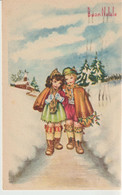 27-Trieste A-AMGFTT-Occupazione Anglo Americana-allied Occupation-6 L.(x2) Su Cartolina Illustrata Buon Natale - Storia Postale