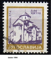 # Jugoslavia 1994 - Monastery Moraca (13th) - Datato 1994 - Oblitérés