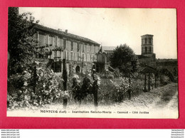 CPA (Ref : AA 442) MONTCUQ (46 LOT)  Institution Sainte-Marie Couvent Côté Jardin (animée) - Montcuq