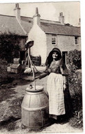 Channel Islands  , Postcard No 211 - Butter Making--LL  (LOUIS LEVY ) Not Postally Used ,white Back, Black And White - Andere & Zonder Classificatie