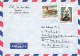 ICELAND - AIRMAIL 1988 > WESSERLING/DE / ZL387 - Airmail