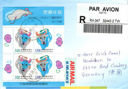 TAIWAN - REGISTERED AIR MAIL 2013 > BAD CAMBERG/DE / ZL395 - Airmail