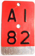 Velonummer Appenzell Innerrhoden AI 82 - Plaques D'immatriculation