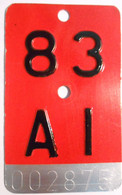 Velonummer Appenzell Innerrhoden AI 83 - Number Plates