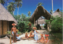 Tahiti - Carte De Voeux Bonne Année En 2 Volets - Enfants Tahitiens - Polynésie Française