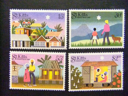 SAINT KITTS 1983 NAVIDAD NOËL YVERT 550 / 553 ** MNH - St.Kitts And Nevis ( 1983-...)