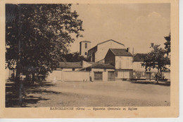 CPA Barcelonne(-du-Gers) - Epicerie Centrale Et église - Otros Municipios