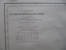 Carte Marine N°879 Ile De Bréhat Au Cap Fréhel 22 1950 - Nautical Charts