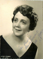 Lyne CUMIA * Carte Photo Dédicacée Dédicacé Autographe Signature * Chanteuse Classique Française Née à Gavarnie - Entertainers