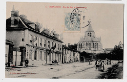 CPA-10-AUDE/CHAVANGES , Rue Du Bois Et Gendarmerie CIRCULEE 1908 - Sonstige & Ohne Zuordnung