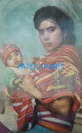 189965 GUATEMALA SAN JUAN COSTUMES NATIVE WOMAN & BABY POSTAL POSTCARD - Guatemala