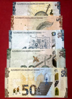 Azerbaijan 2020 - 2022 * 1 + 5 + 10 + 20 + 50 Manats * LOT Of 5 Banknotes * NEW * UNC - Azerbaïjan
