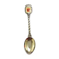 Vintage Souvenir Silver Spoon With Morocco Logo Handmade From Morocco - Cucharas