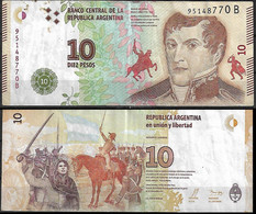 Argentina Billete De $10 Manuel Belgrano 1v. - Argentinien