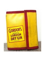 Vintage Wallet Gordon's Special London Dry Gin England Yellow With Zip - Supplies And Equipment