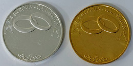 Cameroon - 7500 CFA Francs (5 Africa) (2 Coins Set) 2006, Wedding, X# 31, 31a (Fantasy Coins) (1238) - Camerun
