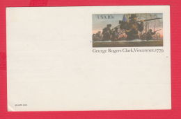 230332 / MINT 1979 - 10 C. - GEORGE ROGERS CLARK , VINCENNES 1779 , Stationery United States USA Etats-Unis - 1961-80