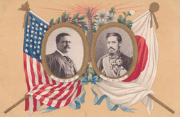 USA - President Theodore Roosevelt & Generalissimo Mutsuhito (Emperor Meiji) Of Japan, Japan's Vintage Pc - Presidents