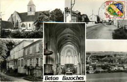 Béton Bazoches * Souvenir Du Village * Cpa 5 Vues - Sonstige & Ohne Zuordnung