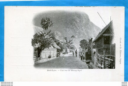 Haut LAOS- Indochine  Française*une Rue Animée De Muong -Ngoi  -beau Plan-années 1900  édition  Claude - Laos