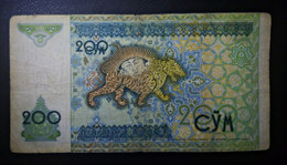 A4 OUZBEKISTAN  BILLETS DU MONDE WORLD BANKNOTES  200 CYM 1997 - Ouzbékistan