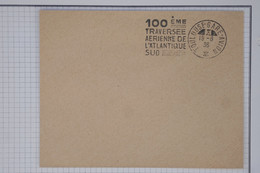BA2  FRANCE BELLE LETTRE 1936 100 EME TRAVERSEE ATLANTIQUE  SUD +NON VOYAGEE - 1927-1959 Covers & Documents