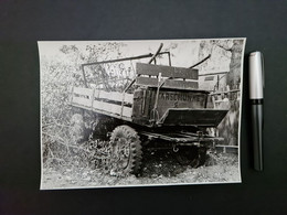 Fotografie Eines LKW- Oder Traktor-Anhängers, Aufschrift „Karschunke“, S/w-Fotoabzug, 16,5 X 23,5 Cm, Fotograf S. Faber - Coches