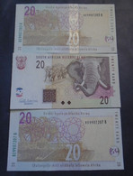 SOUTH AFRICA , P 129b, 20 Rand, Nd 2009, UNC Neuf  , 3 Notes - South Africa
