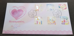 Hong Kong Heartwarming 2014 Balloon Cake Fireworks Flower Love Family Gift (FDC) *hologram *unusual - Cartas & Documentos