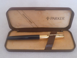 Vintage !!  Authentic Parker 51 Gold Filled Cap (1/10-12k) Fountain Pen With Box USA (#87) - Stylos